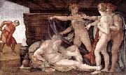 Drunkenness of Noah, Michelangelo Buonarroti